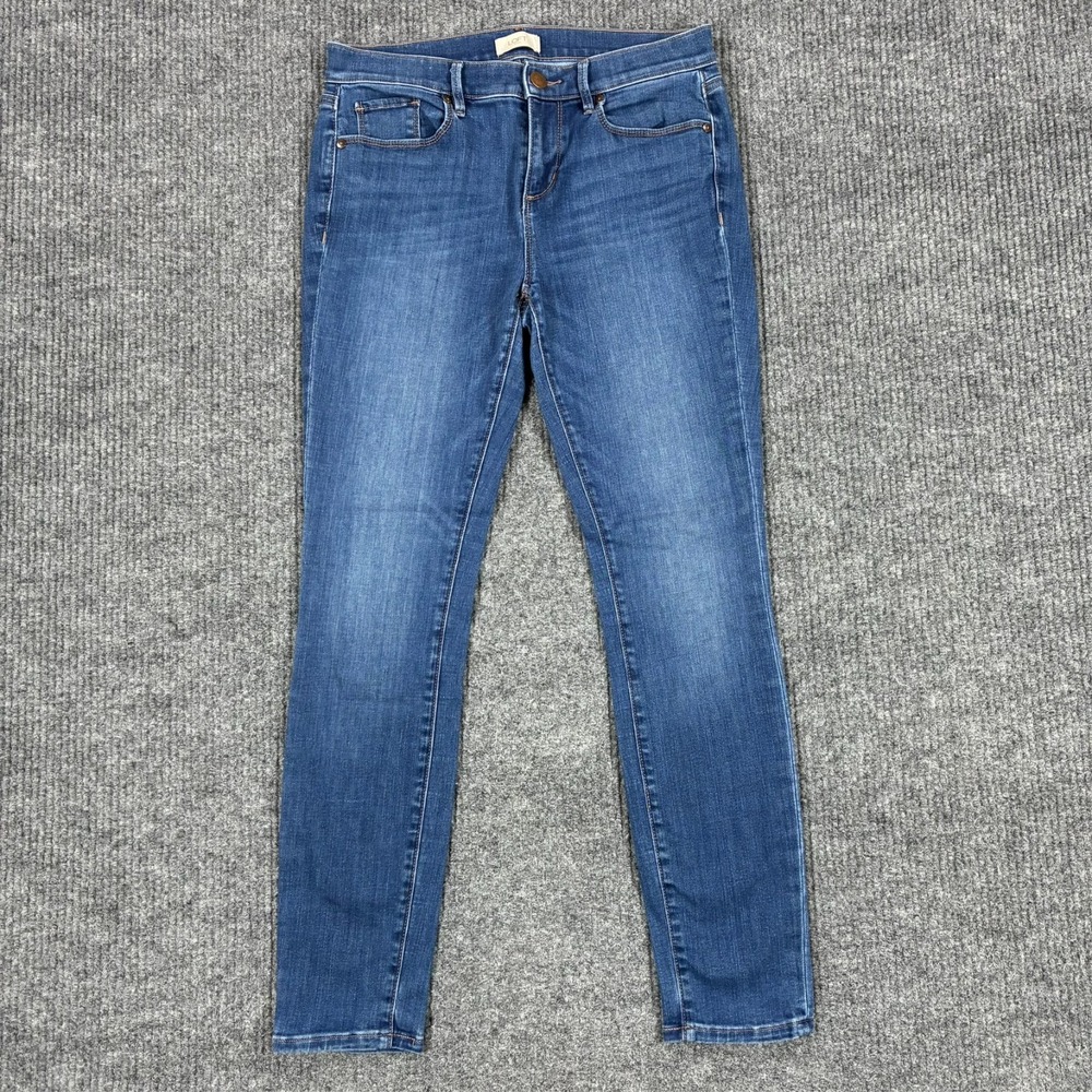 LOFT Outlet Womens Skinny Jeans Size W30" Blue Stretch Mid Rise Denim Casual